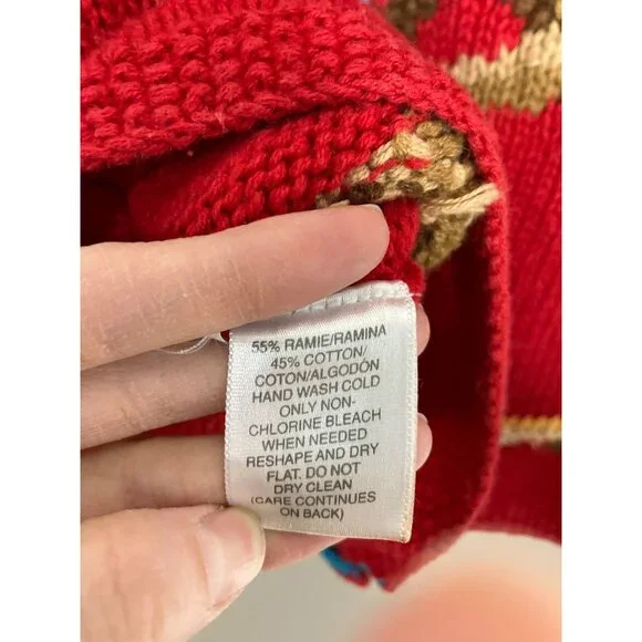 Vintage Susan Bristol Hand Knit Western Vest Red Cow Print Cowboy Womens Medium - Picture 7 of 9